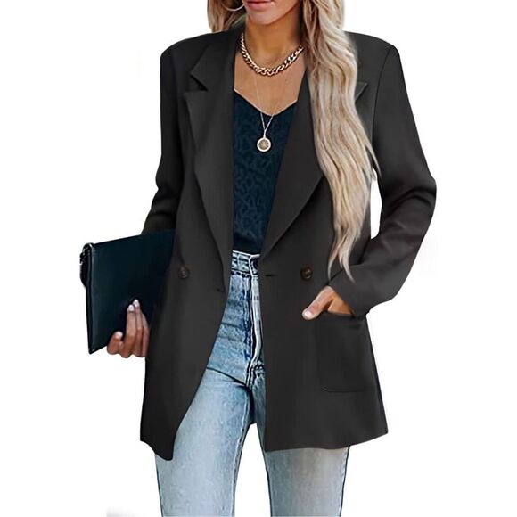 New Casual Blazers Oversized Open Front Blazer Small - Picture 1 of 4